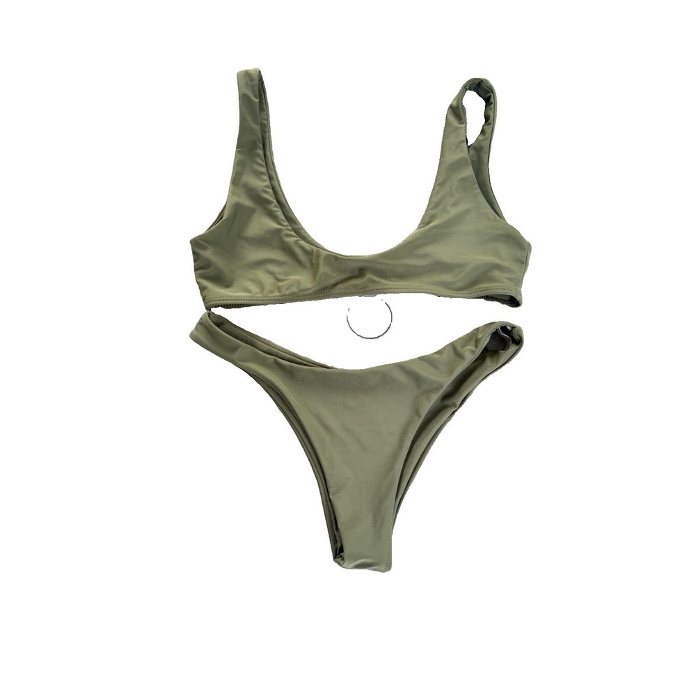 Zaful Army Green Bikini Size Small Beach Vacation Resortwear